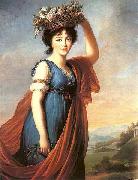 elisabeth vigee-lebrun Princess Eudocia Ivanovna Galitzine as Flora 1799 painting